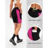 Bikewa Women’s 4D Padded Bike Shorts Cycling Riding Road Biking Bicycle Cycle Shorts for Women Zipper Pockets(Black/Rosy)