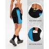 Bikewa Women’s 4D Padded Bike Shorts Cycling Riding Road Biking Bicycle Cycle Shorts for Women Zipper Pockets(Black/Sky Blue)