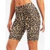Bikewa Women’s 4D Padded Bike Shorts Cycling Riding Road Biking Bicycle Cycle Shorts for Women Zipper Pockets(Leopard)