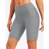 Bikewa Women’s 4D Padded Bike Shorts Cycling Riding Road Biking Bicycle Cycle Shorts for Women Zipper Pockets(Light Grey)