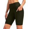 Bikewa Women’s 4D Padded Bike Shorts Cycling Riding Road Biking Bicycle Cycle Shorts for Women Zipper Pockets(Olive Green)