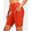 Bikewa Women’s 4D Padded Bike Shorts Cycling Riding Road Biking Bicycle Cycle Shorts for Women Zipper Pockets(Orange)