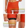 Bikewa Women’s 4D Padded Bike Shorts Cycling Riding Road Biking Bicycle Cycle Shorts for Women Zipper Pockets(Orange)