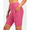 Bikewa Women’s 4D Padded Bike Shorts Cycling Riding Road Biking Bicycle Cycle Shorts for Women Zipper Pockets(Pink)