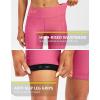 Bikewa Women’s 4D Padded Bike Shorts Cycling Riding Road Biking Bicycle Cycle Shorts for Women Zipper Pockets(Pink)