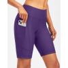 Bikewa Women’s 4D Padded Bike Shorts Cycling Riding Road Biking Bicycle Cycle Shorts for Women Zipper Pockets(Purple)