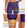 Bikewa Women’s 4D Padded Bike Shorts Cycling Riding Road Biking Bicycle Cycle Shorts for Women Zipper Pockets(Purple)