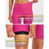 Bikewa Women’s 4D Padded Bike Shorts Cycling Riding Road Biking Bicycle Cycle Shorts for Women Zipper Pockets(Rosy)