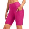 Bikewa Women’s 4D Padded Bike Shorts Cycling Riding Road Biking Bicycle Cycle Shorts for Women Zipper Pockets(Rosy)