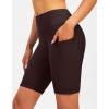 Bikewa Women’s 4D Padded Bike Shorts Cycling Riding Road Biking Bicycle Cycle Shorts for Women Zipper Pockets(Wine)