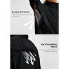 Bikewa Women’s Cycling Rain Jackets Waterproof Windbreaker Lightweight Running Windproof Reflective Jacket Packable Hooded(Black)