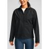 Bikewa Women’s Cycling Rain Jackets Waterproof Windbreaker Lightweight Running Windproof Reflective Jacket Packable Hooded(Black)