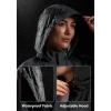Bikewa Women’s Cycling Rain Jackets Waterproof Windbreaker Lightweight Running Windproof Reflective Jacket Packable Hooded(Black)