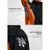 Bikewa Women’s Cycling Rain Jackets Waterproof Windbreaker Lightweight Running Windproof Reflective Jacket Packable Hooded(Black/Orange)