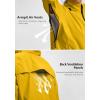 Bikewa Women’s Cycling Rain Jackets Waterproof Windbreaker Lightweight Running Windproof Reflective Jacket Packable Hooded(Dusty Yellow)