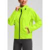 Bikewa Women’s Cycling Rain Jackets Waterproof Windbreaker Lightweight Running Windproof Reflective Jacket Packable Hooded(Fluorescent Yellow)