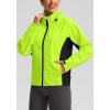 Bikewa Women’s Cycling Rain Jackets Waterproof Windbreaker Lightweight Running Windproof Reflective Jacket Packable Hooded(Fluorescent Yellow/Black)