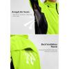 Bikewa Women’s Cycling Rain Jackets Waterproof Windbreaker Lightweight Running Windproof Reflective Jacket Packable Hooded(Fluorescent Yellow/Black)