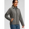 Bikewa Women’s Cycling Rain Jackets Waterproof Windbreaker Lightweight Running Windproof Reflective Jacket Packable Hooded(Grey)