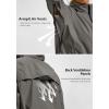 Bikewa Women’s Cycling Rain Jackets Waterproof Windbreaker Lightweight Running Windproof Reflective Jacket Packable Hooded(Grey)