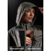 Bikewa Women’s Cycling Rain Jackets Waterproof Windbreaker Lightweight Running Windproof Reflective Jacket Packable Hooded(Grey)