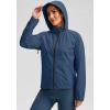 Bikewa Women’s Cycling Rain Jackets Waterproof Windbreaker Lightweight Running Windproof Reflective Jacket Packable Hooded(Navy)