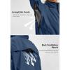 Bikewa Women’s Cycling Rain Jackets Waterproof Windbreaker Lightweight Running Windproof Reflective Jacket Packable Hooded(Navy)