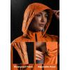 Bikewa Women’s Cycling Rain Jackets Waterproof Windbreaker Lightweight Running Windproof Reflective Jacket Packable Hooded(Orange)
