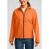 Bikewa Women’s Cycling Rain Jackets Waterproof Windbreaker Lightweight Running Windproof Reflective Jacket Packable Hooded(Orange)