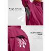 Bikewa Women’s Cycling Rain Jackets Waterproof Windbreaker Lightweight Running Windproof Reflective Jacket Packable Hooded(Rose Red)
