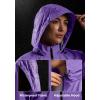 Bikewa Women’s Cycling Rain Jackets Waterproof Windbreaker Lightweight Running Windproof Reflective Jacket Packable Hooded(Taro Purple)