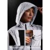 Bikewa Women’s Cycling Rain Jackets Waterproof Windbreaker Lightweight Running Windproof Reflective Jacket Packable Hooded(White)