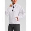 Bikewa Women’s Cycling Rain Jackets Waterproof Windbreaker Lightweight Running Windproof Reflective Jacket Packable Hooded(White)