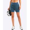 Bikewa Women’s Mountain Bike Shorts 4D Padded Cycling Riding Biking Bicycle Biker Cycle Shorts for Women Zipper Pockets(Blue Grey)