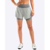 Bikewa Women’s Mountain Bike Shorts 4D Padded Cycling Riding Biking Bicycle Biker Cycle Shorts for Women Zipper Pockets(Bright Grey)
