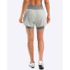 Bikewa Women’s Mountain Bike Shorts 4D Padded Cycling Riding Biking Bicycle Biker Cycle Shorts for Women Zipper Pockets(Bright Grey)