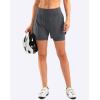 Bikewa Women’s Mountain Bike Shorts 4D Padded Cycling Riding Biking Bicycle Biker Cycle Shorts for Women Zipper Pockets(Dark Grey)