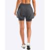 Bikewa Women’s Mountain Bike Shorts 4D Padded Cycling Riding Biking Bicycle Biker Cycle Shorts for Women Zipper Pockets(Dark Grey)