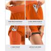 Bikewa Women’s Mountain Bike Shorts 4D Padded Cycling Riding Biking Bicycle Biker Cycle Shorts for Women Zipper Pockets(Orange)