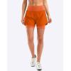 Bikewa Women’s Mountain Bike Shorts 4D Padded Cycling Riding Biking Bicycle Biker Cycle Shorts for Women Zipper Pockets(Orange)