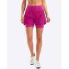 Bikewa Women’s Mountain Bike Shorts 4D Padded Cycling Riding Biking Bicycle Biker Cycle Shorts for Women Zipper Pockets(Rose)