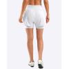 Bikewa Women’s Mountain Bike Shorts 4D Padded Cycling Riding Biking Bicycle Biker Cycle Shorts for Women Zipper Pockets(White)