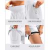 Bikewa Women’s Mountain Bike Shorts 4D Padded Cycling Riding Biking Bicycle Biker Cycle Shorts for Women Zipper Pockets(White)