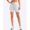 Bikewa Women’s Mountain Bike Shorts 4D Padded Cycling Riding Biking Bicycle Biker Cycle Shorts for Women Zipper Pockets(White)