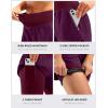 Bikewa Women’s Mountain Bike Shorts 4D Padded Cycling Riding Biking Bicycle Biker Cycle Shorts for Women Zipper Pockets(Wine)
