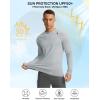 Men’s Mountain Bike Jersey Long Sleeve Off-Road Sun Protection Biking Cycling Bicycle Hiking Shirts for Men Zipper Pocket