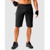 Men’s Mountain Bike Shorts Stretch Cycling Biking Bicycle Quick Dry Hiking Shorts for Men Zipper Pockets(Black)