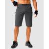 Men’s Mountain Bike Shorts Stretch Cycling Biking Bicycle Quick Dry Hiking Shorts for Men Zipper Pockets(Dark Grey)