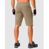 Men’s Mountain Bike Shorts Stretch Cycling Biking Bicycle Quick Dry Hiking Shorts for Men Zipper Pockets(Khaki)