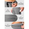 Men’s Mountain Bike Shorts Stretch Cycling Biking Bicycle Quick Dry Hiking Shorts for Men Zipper Pockets(Light Grey)